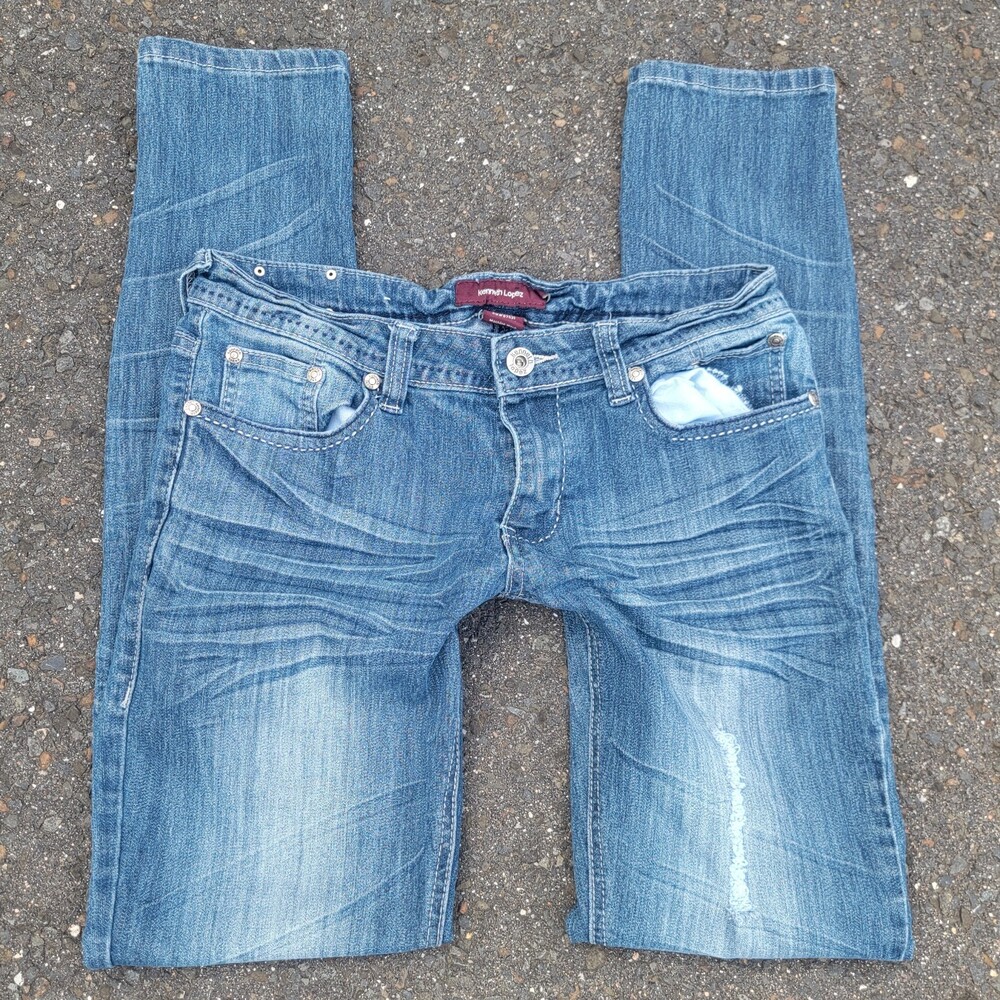 Kenneth Lopez Women's Blue Distressed Bootcut Jeans Size 7/8